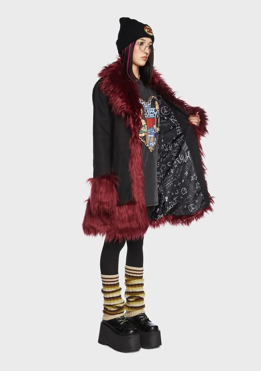 Daria's Inferno Faux Fur Coat