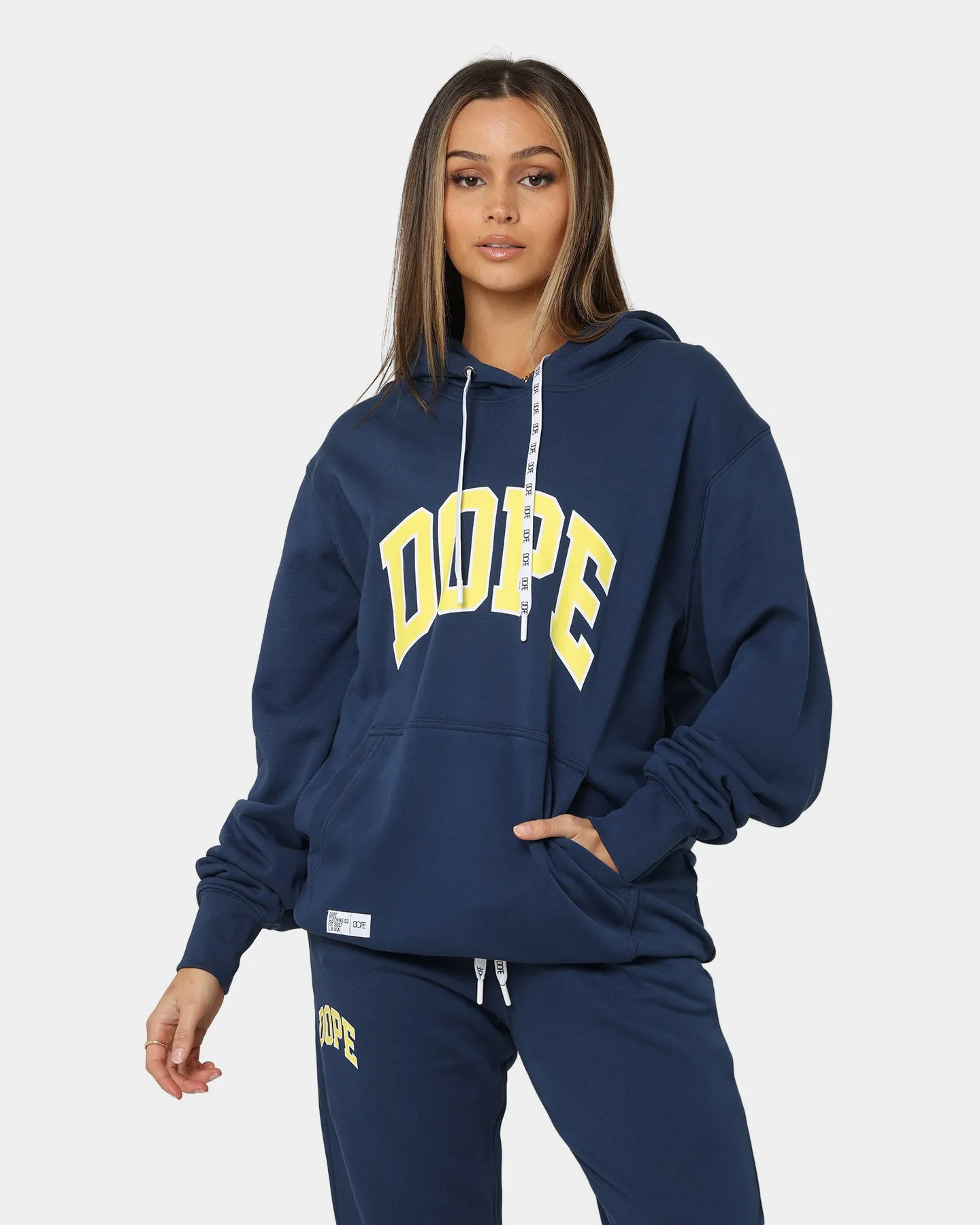 DOPE Varsity Arch Hoodie Blue/Yellow