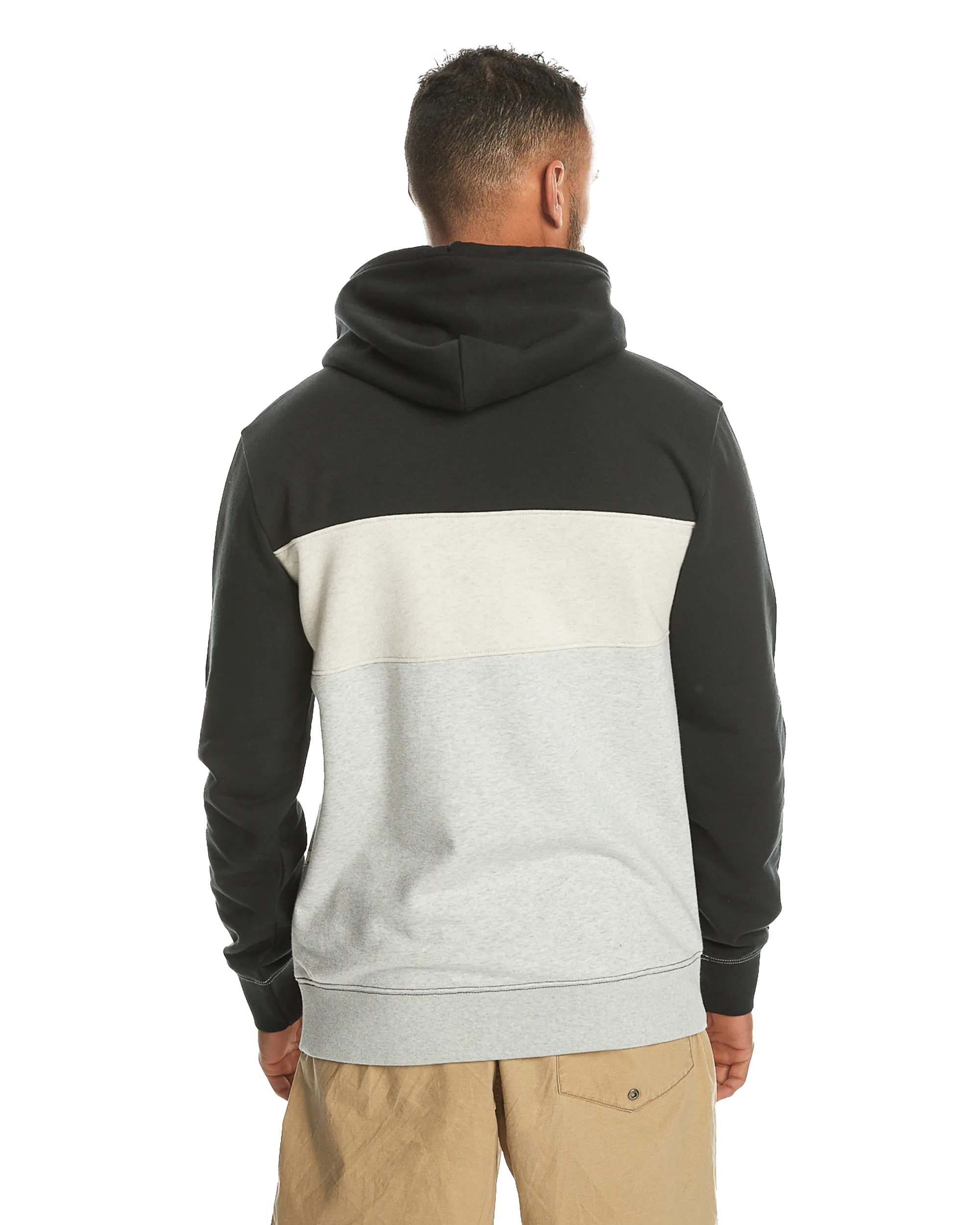 Emboss Block Hoodie in Black