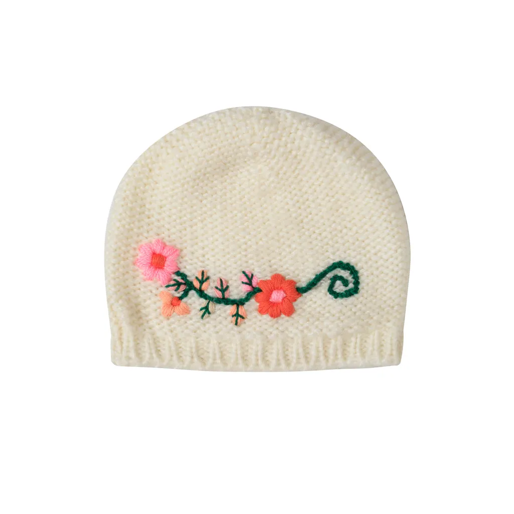 Embroidered Knit Hat