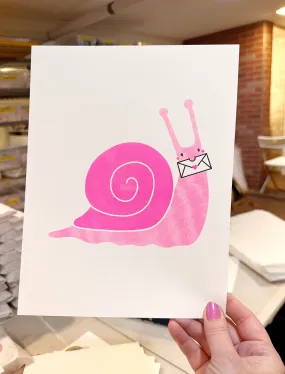 Ernie the Snail Riso Print