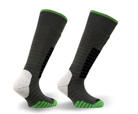 Eurosocks Supreme Junior Ski Socks Grey-Green Xs