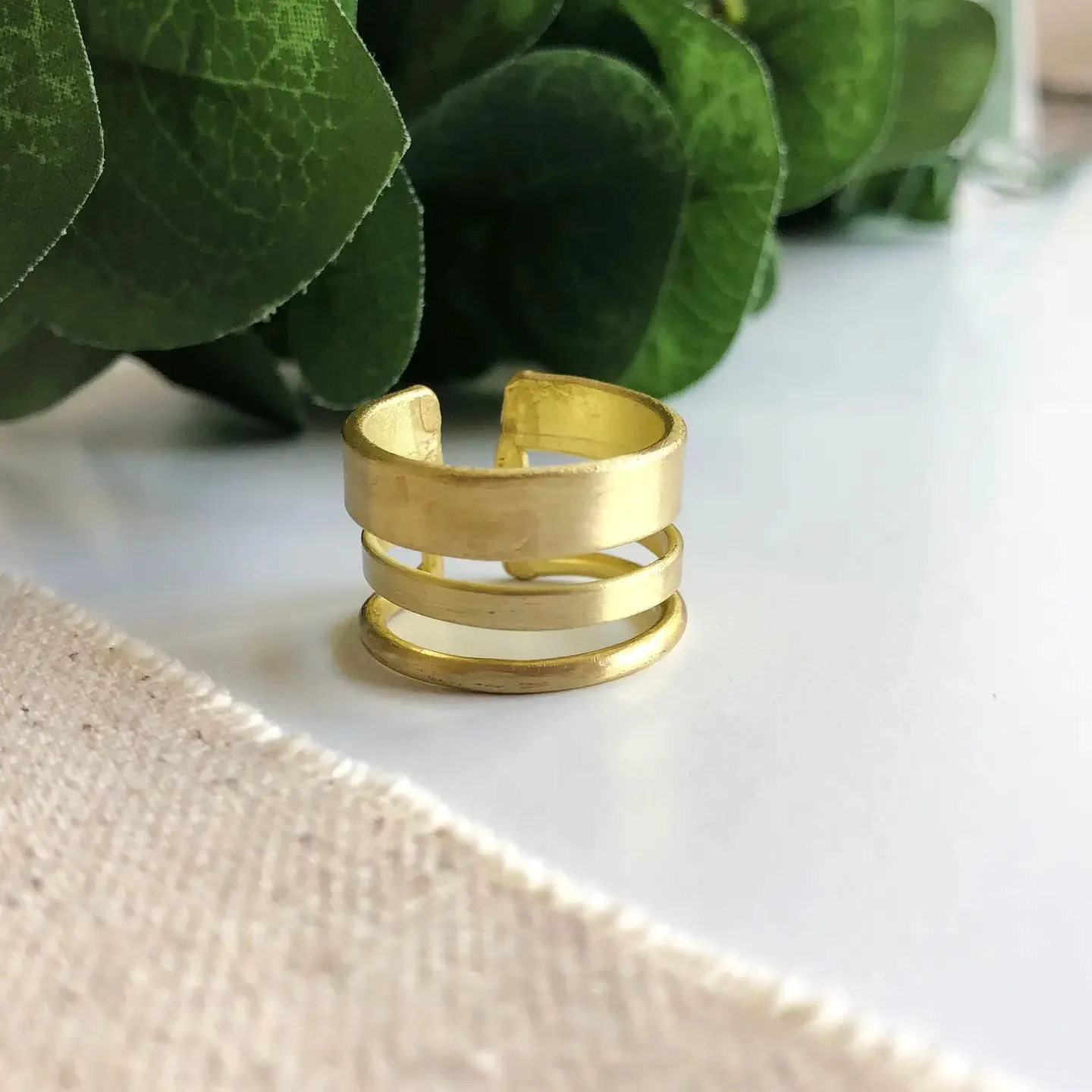 Evolving Layers Gold Ring