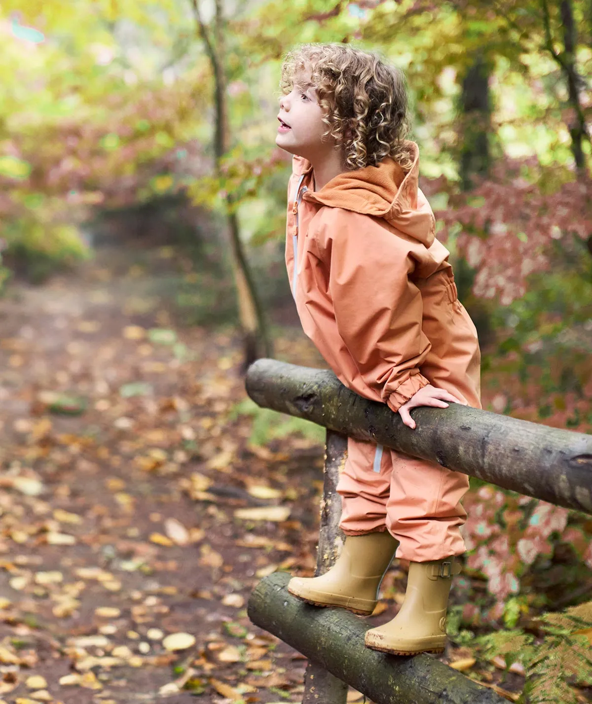 Fleece Lined Puddle Suit - Orange  Pheasant