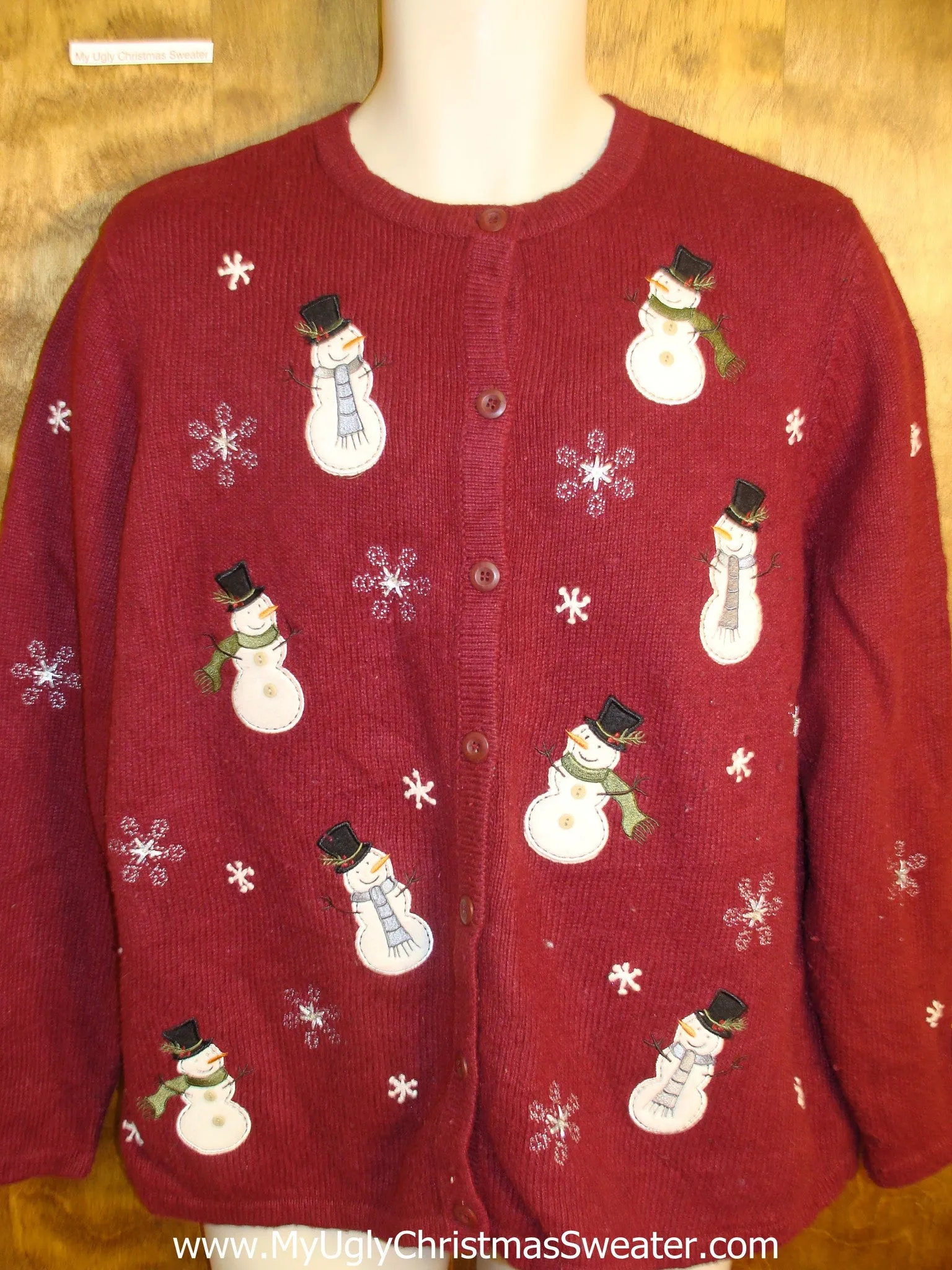 Floating Snowmen Ugly Christmas Sweater