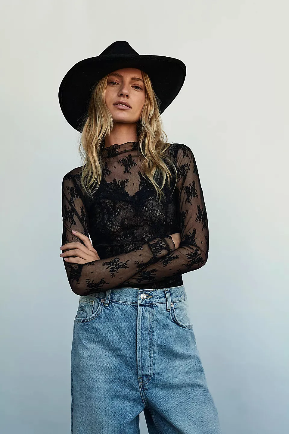 Free People Lady Lux Layering- Black