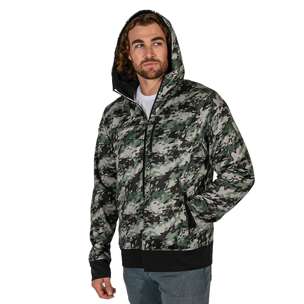 Full Zip Performance Hoodie | Geo Camo-Patriot