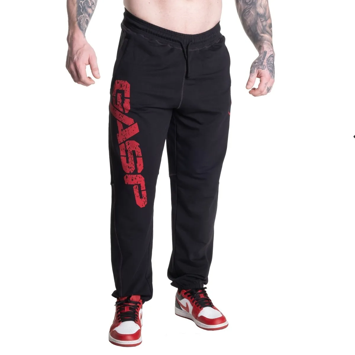 GASP Vintage Sweatpants - Black/Red