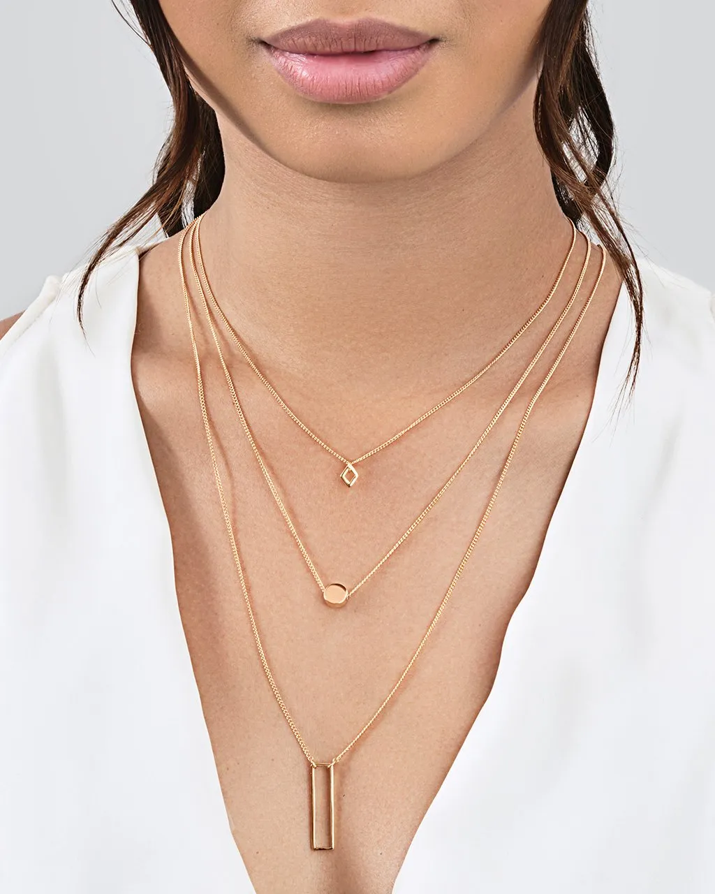 Geometric Multi Layer Necklace