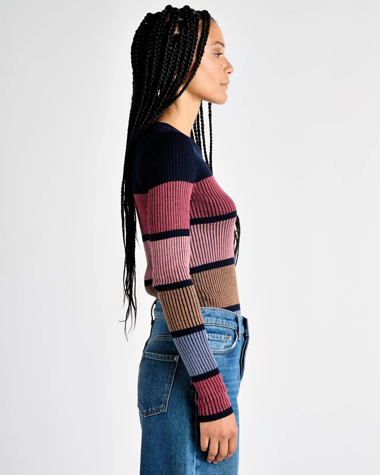 Georgie Rib Colorblock Sweater