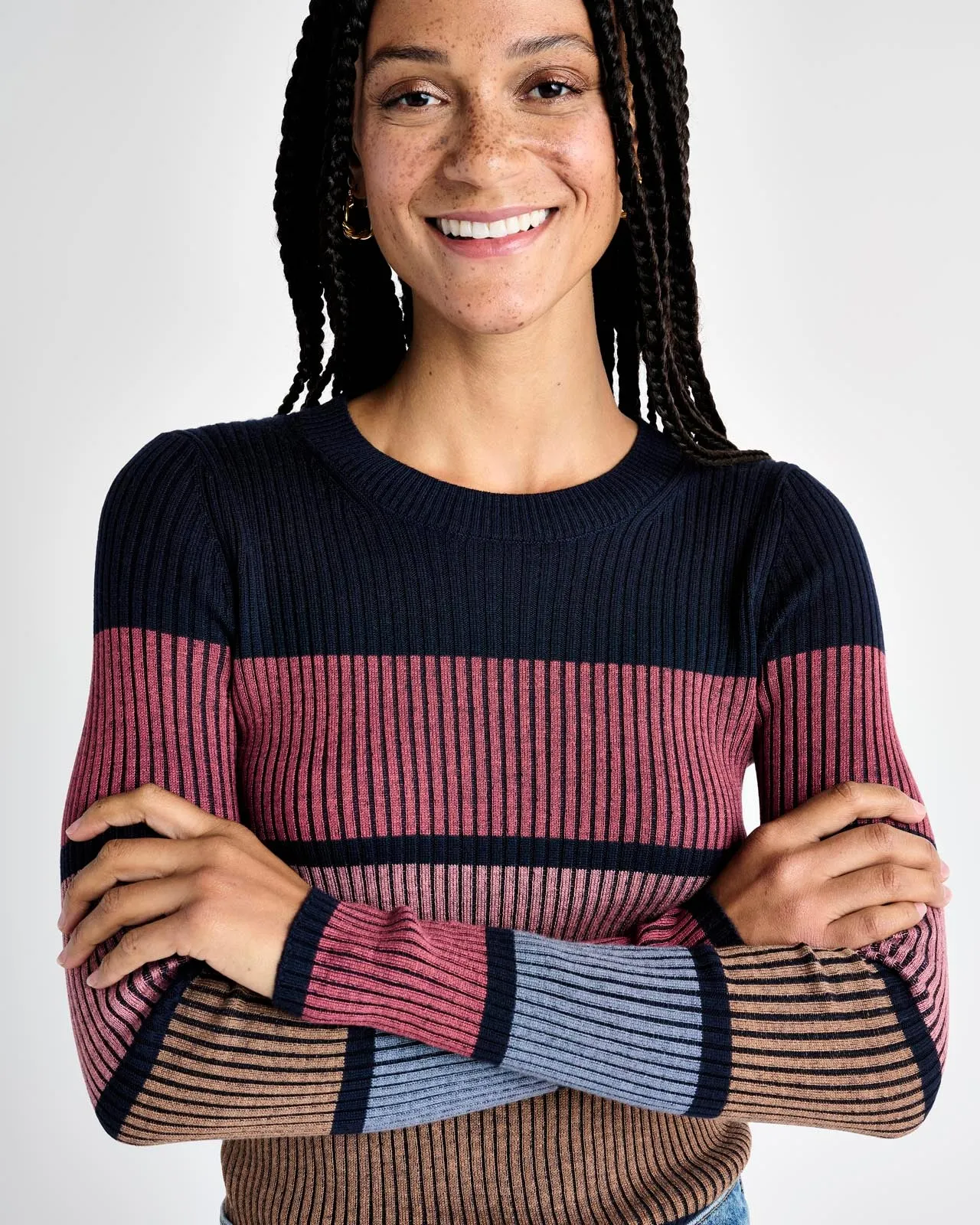 Georgie Rib Colorblock Sweater