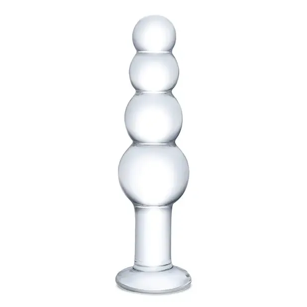 Glas 7.25 in. Glass Beaded Butt Plug