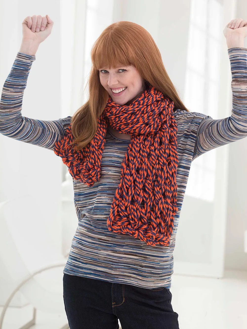 Go Broncos Arm Knit Scarf