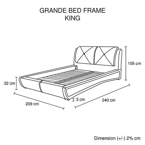 Grande King Bed Frame Black