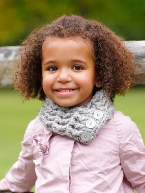 Gray marble button scarf