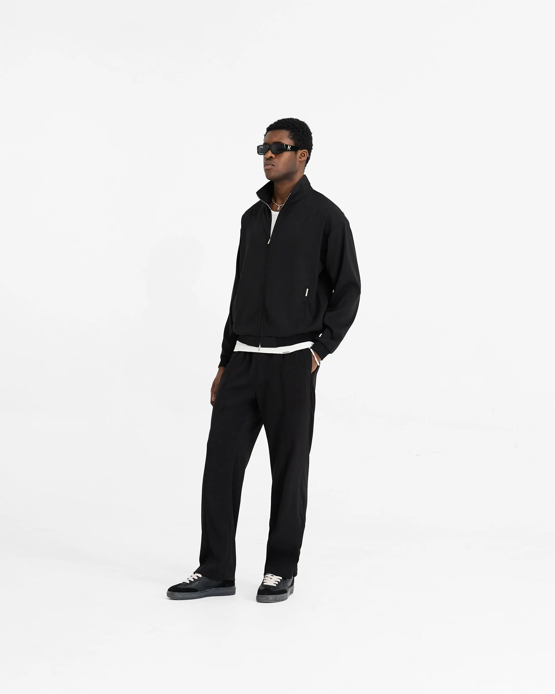 Initial Track Jacket - Black