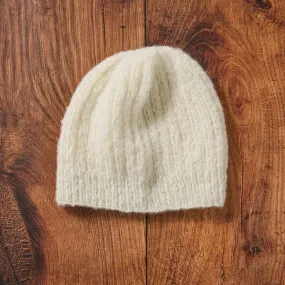 Ivory Wool Knit Hat