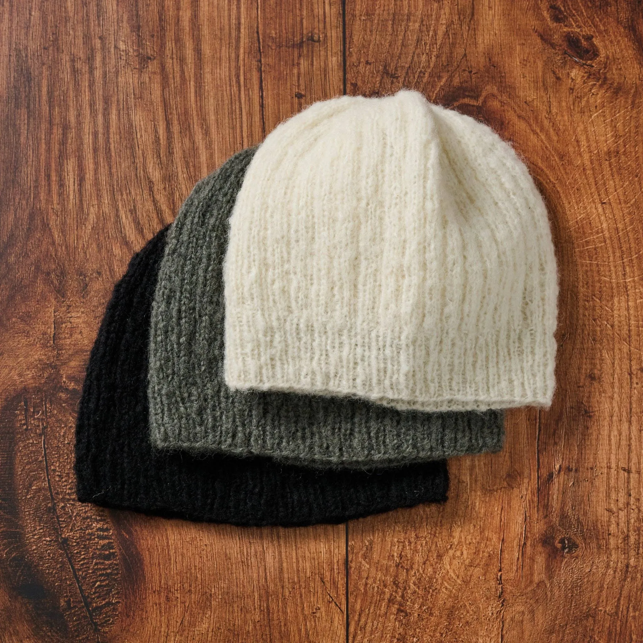 Ivory Wool Knit Hat