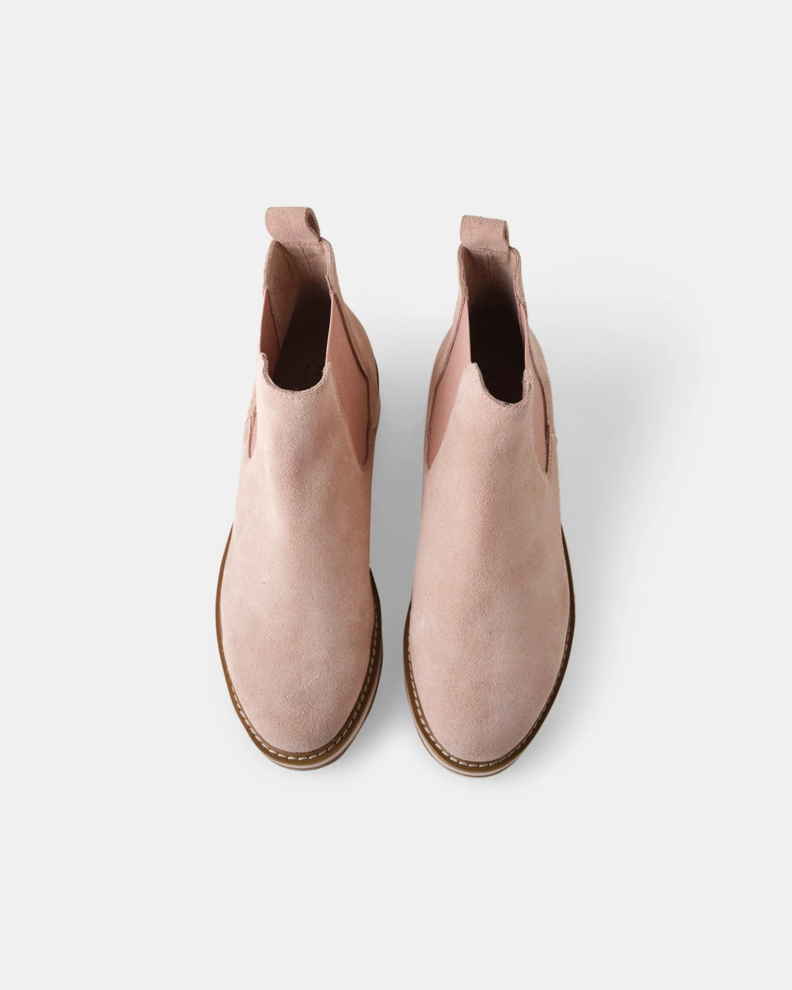 Jade Leather Boot - Blush