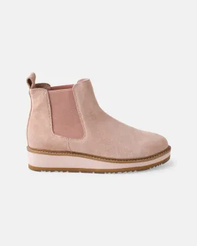 Jade Leather Boot - Blush