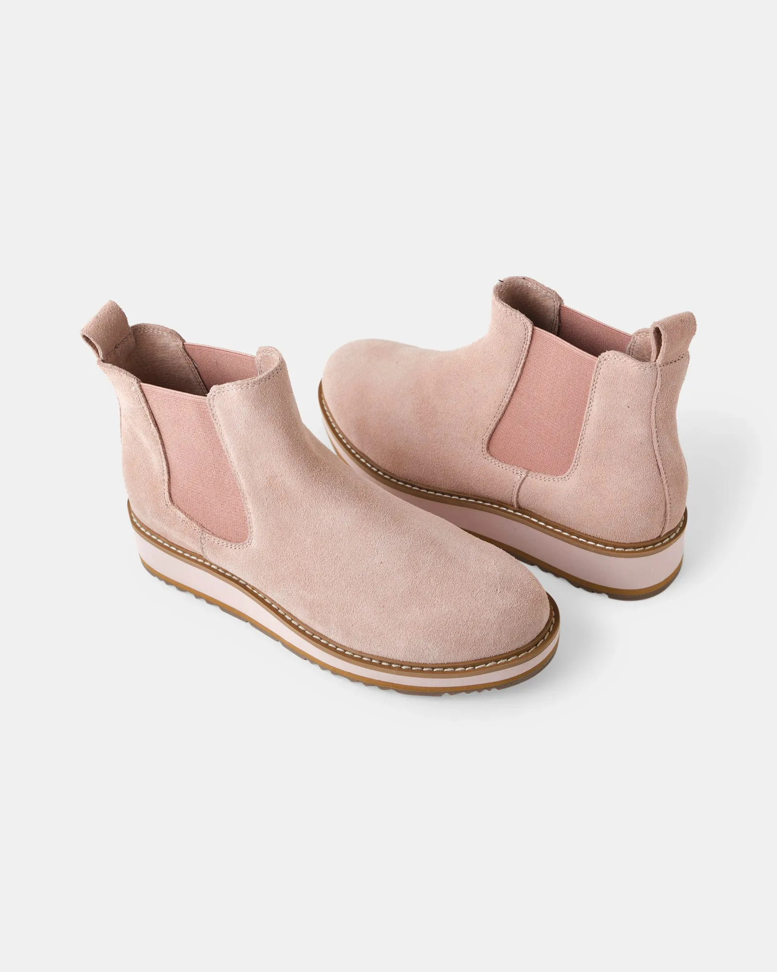 Jade Leather Boot - Blush