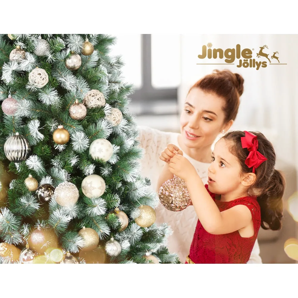 Jingle Jollys 2.7M Christmas Tree with Pine Needle Snow Wrap Xmas Tree 1765 Tips