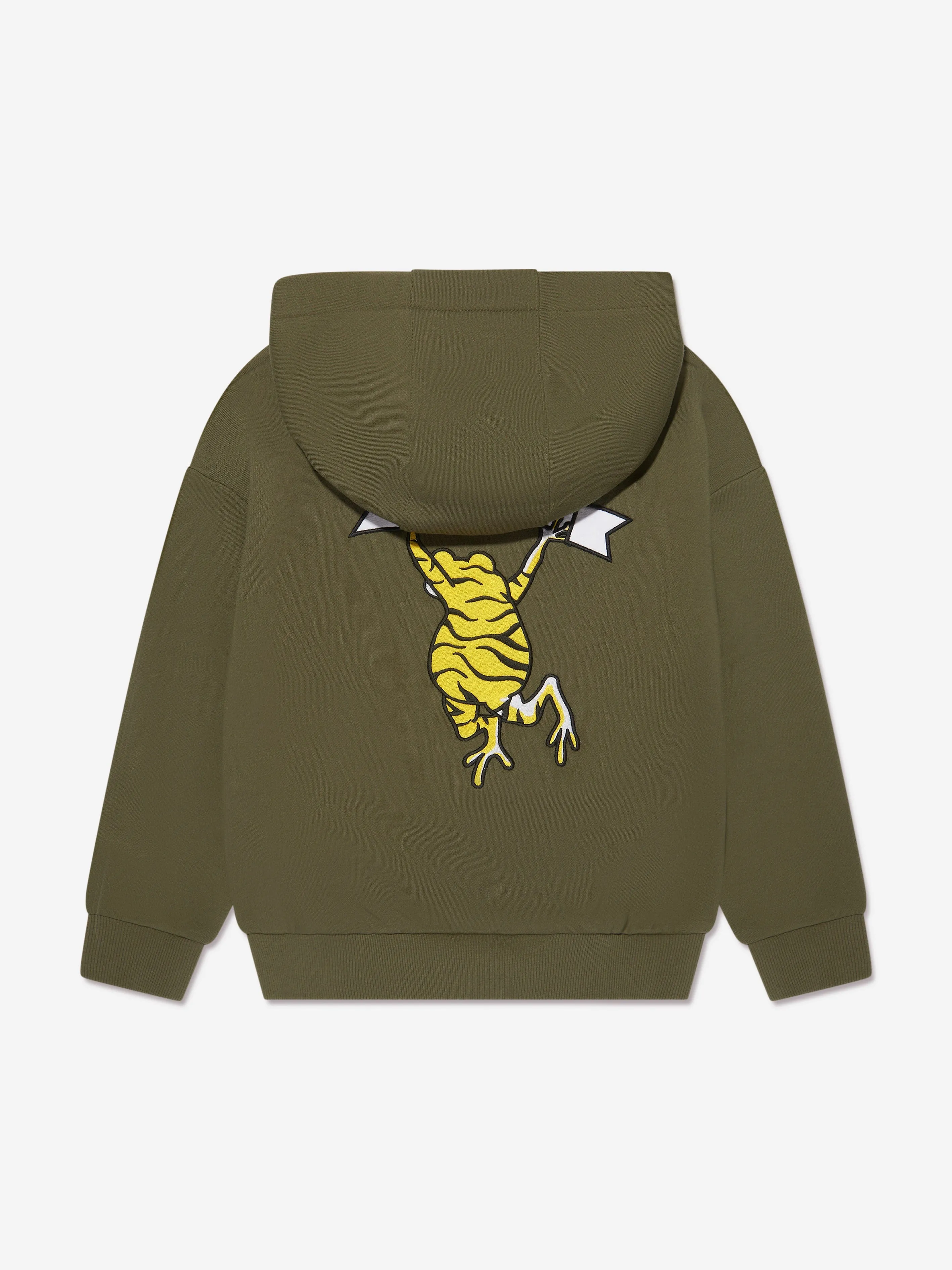 KENZO Boys Frog Hoodie in Khaki