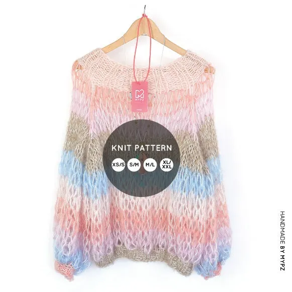 Knit pattern – MYPZ Top-down Club Pullover Pastel No.15 (ENG-NL)