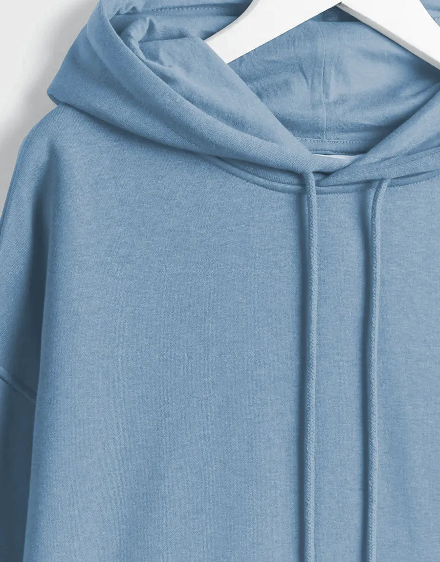 Ladies Plan Hoodie -L-Blue