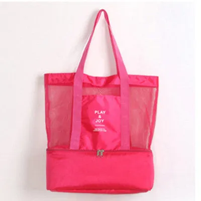 Large Thermal Insulation Cooler Bag women's handbag  multifunctional insulation package 2 Layers Food portable