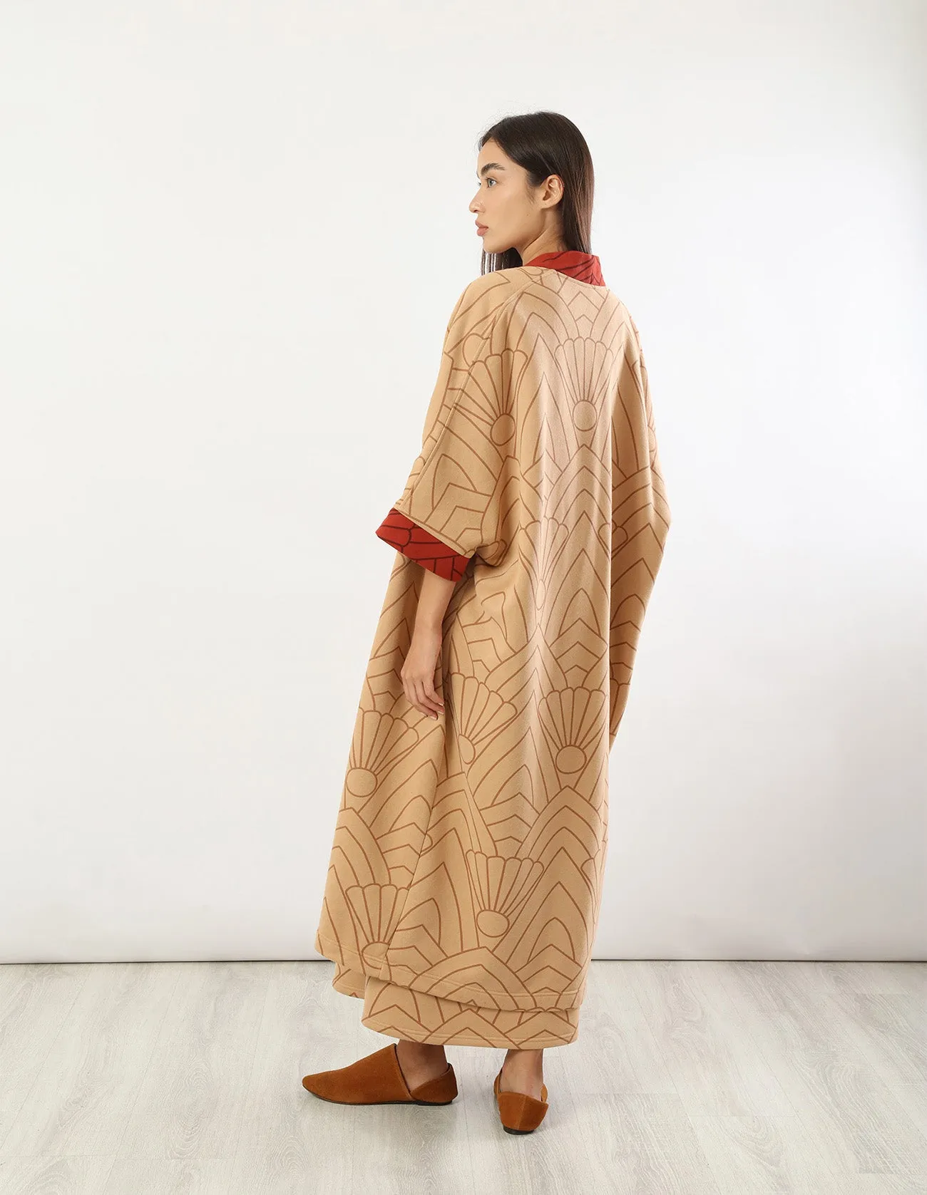 Long printed milton coat