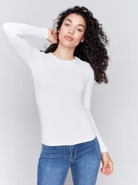 Long Sleeve Super Stretch Top - Natural