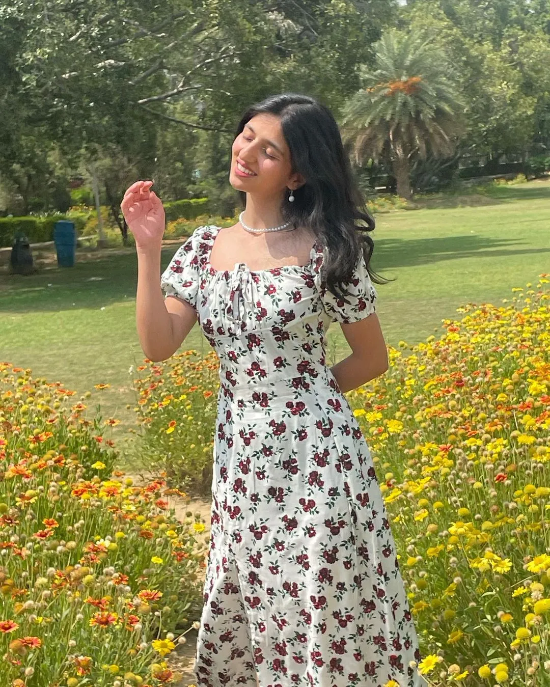 Madison White floral dress