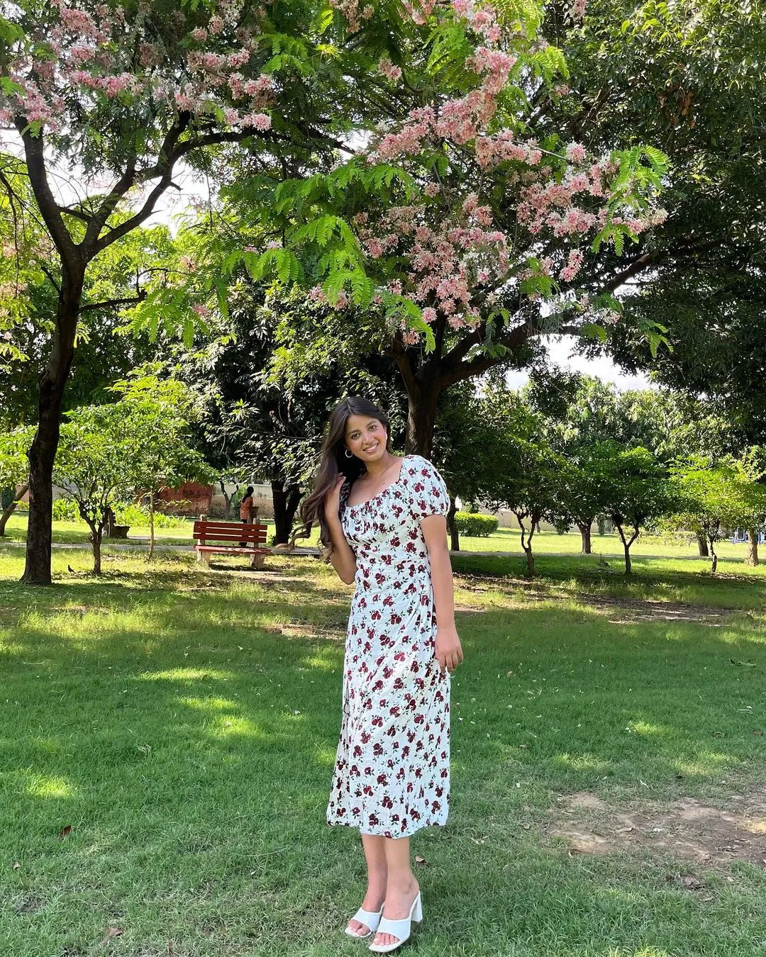 Madison White floral dress