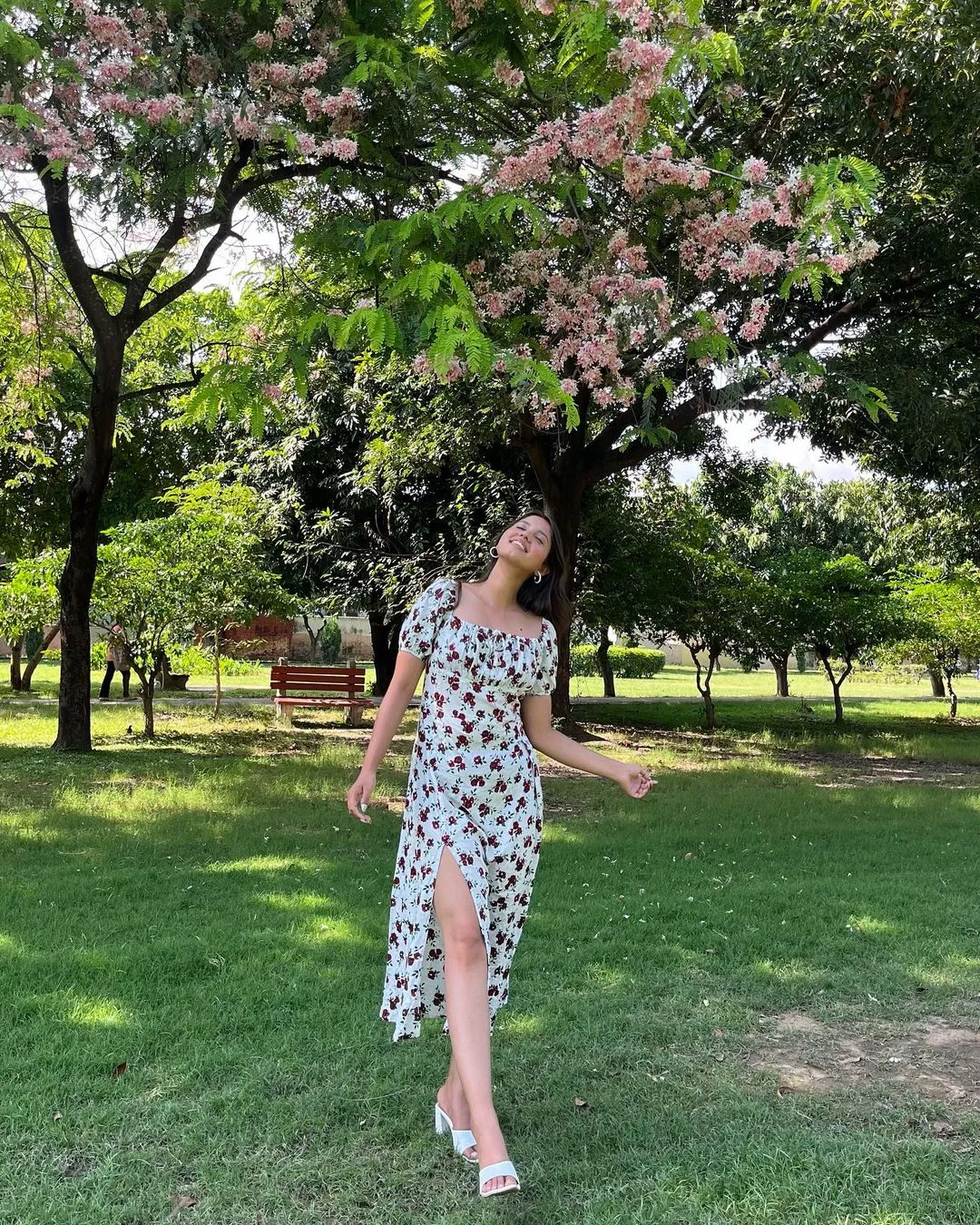 Madison White floral dress