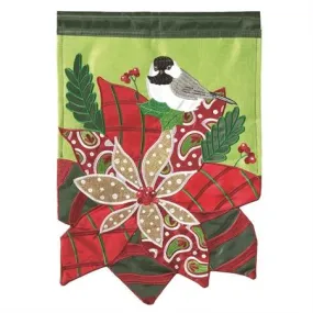 Magnolia Garden  Large Flag - Poinsettia