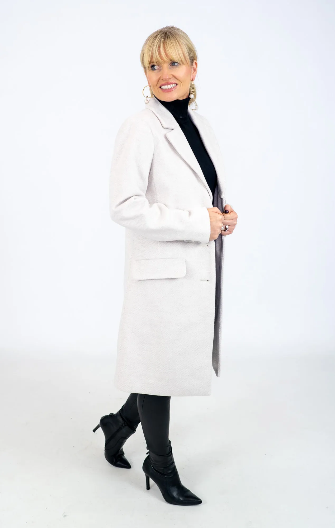 Md'M Beige Wool Coat