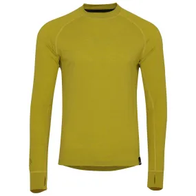 Mens 160 Merino Active Long Sleeve Crew (Lime)