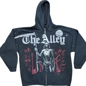 Monster Print Alley Red Reaper Hoodie