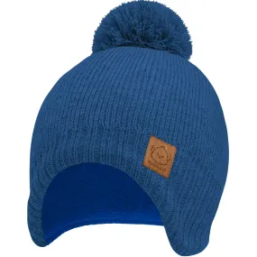 Muff Knitted Beanie (Cobalt)