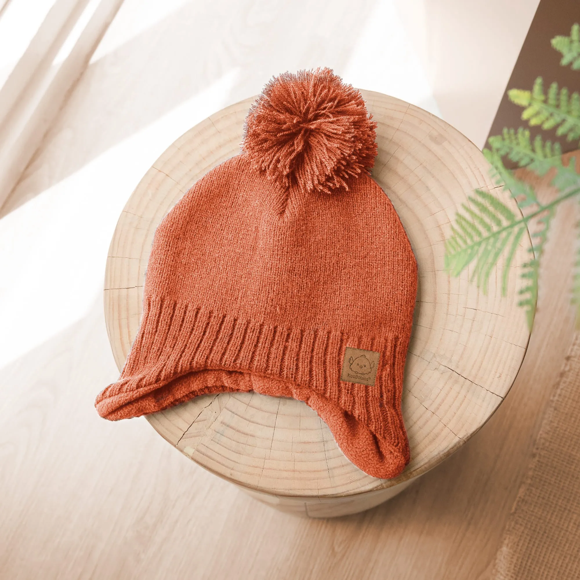 Muff Knitted Beanie (Latte)