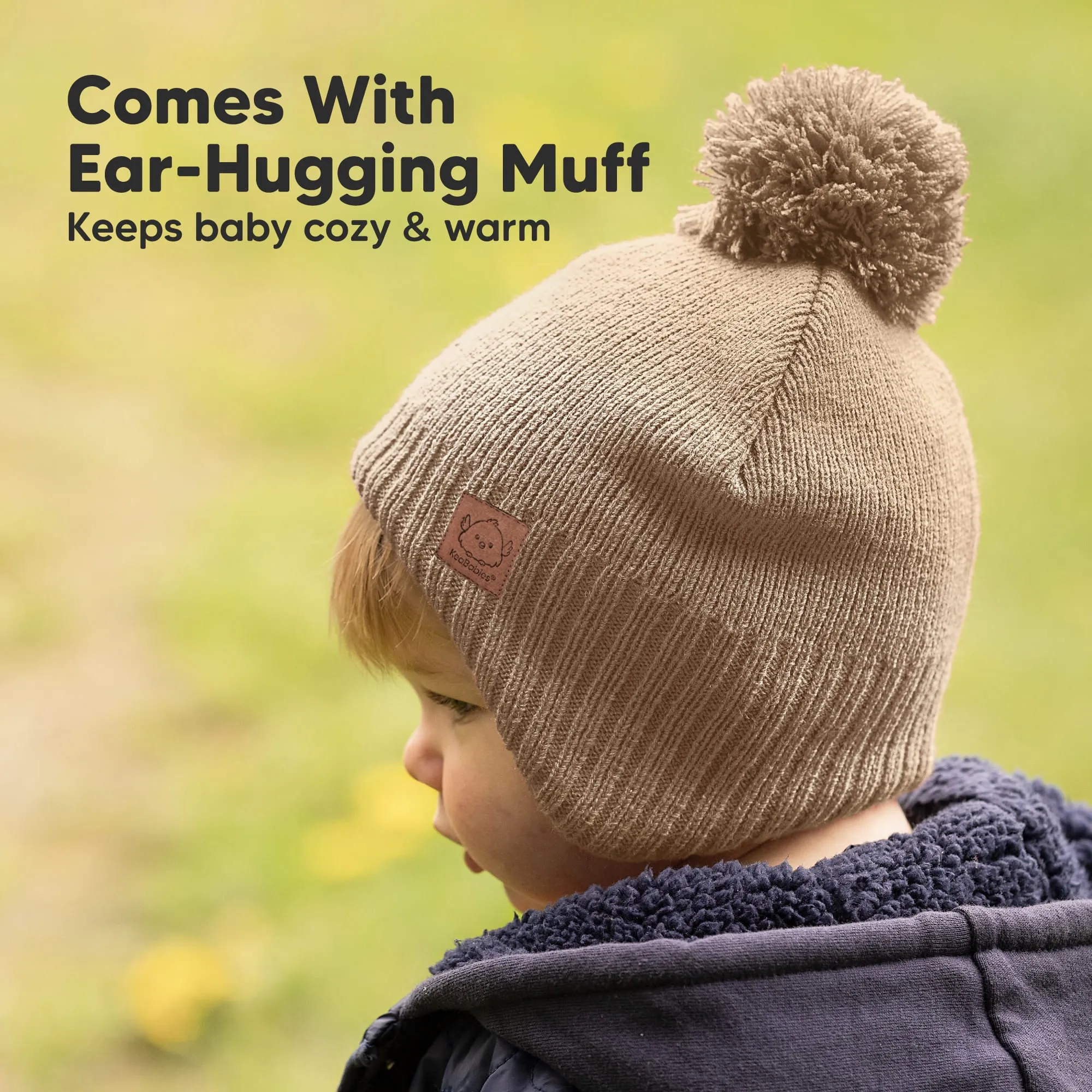 Muff Knitted Beanie (Taupe)