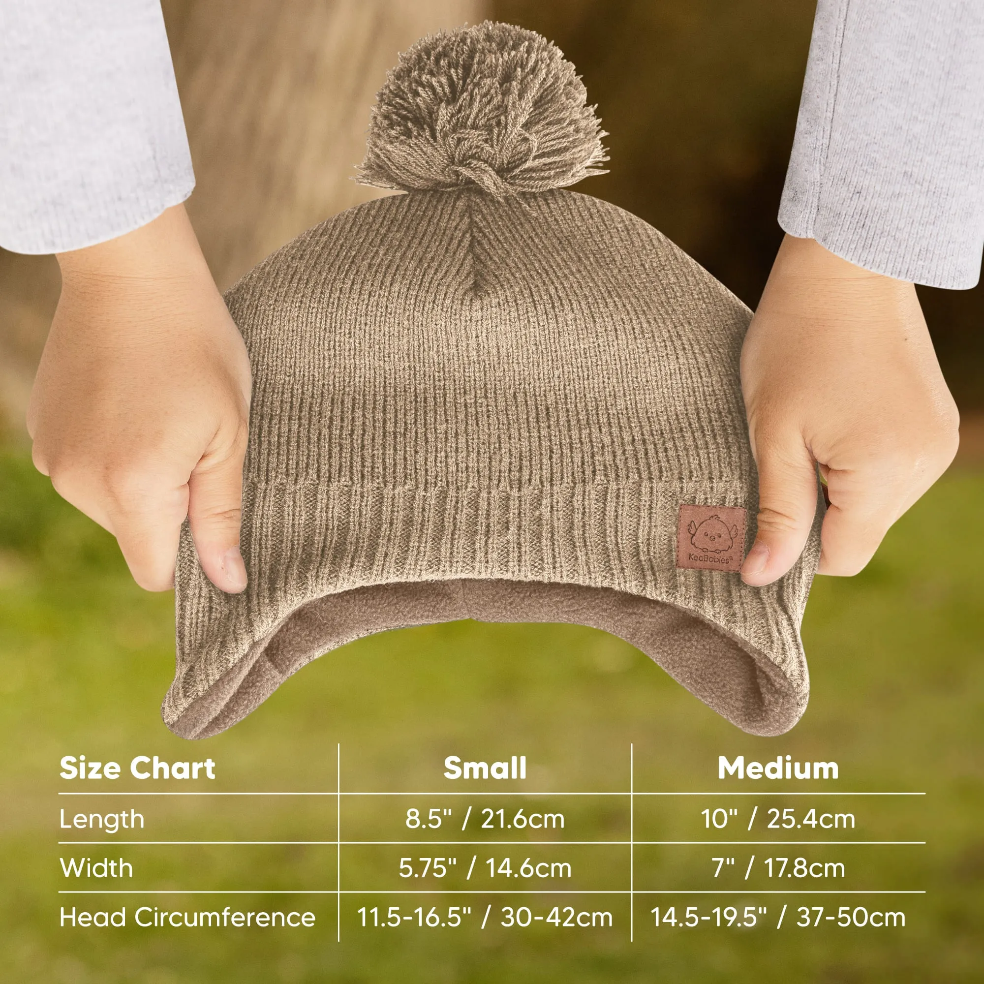 Muff Knitted Beanie (Taupe)