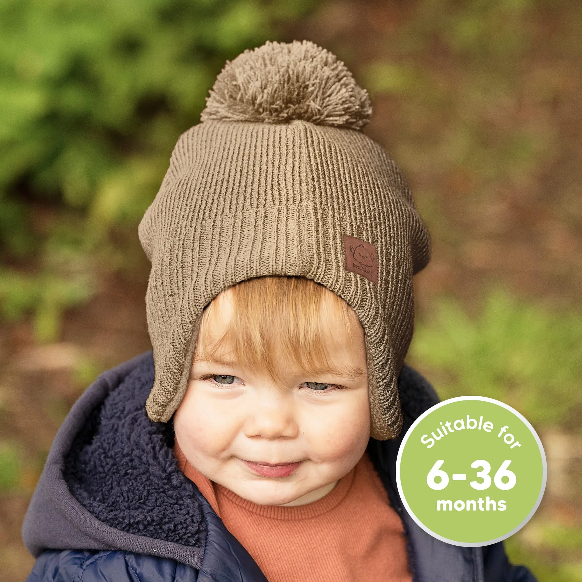 Muff Knitted Beanie (Taupe)