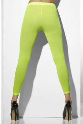 Neon Green Footless Tights