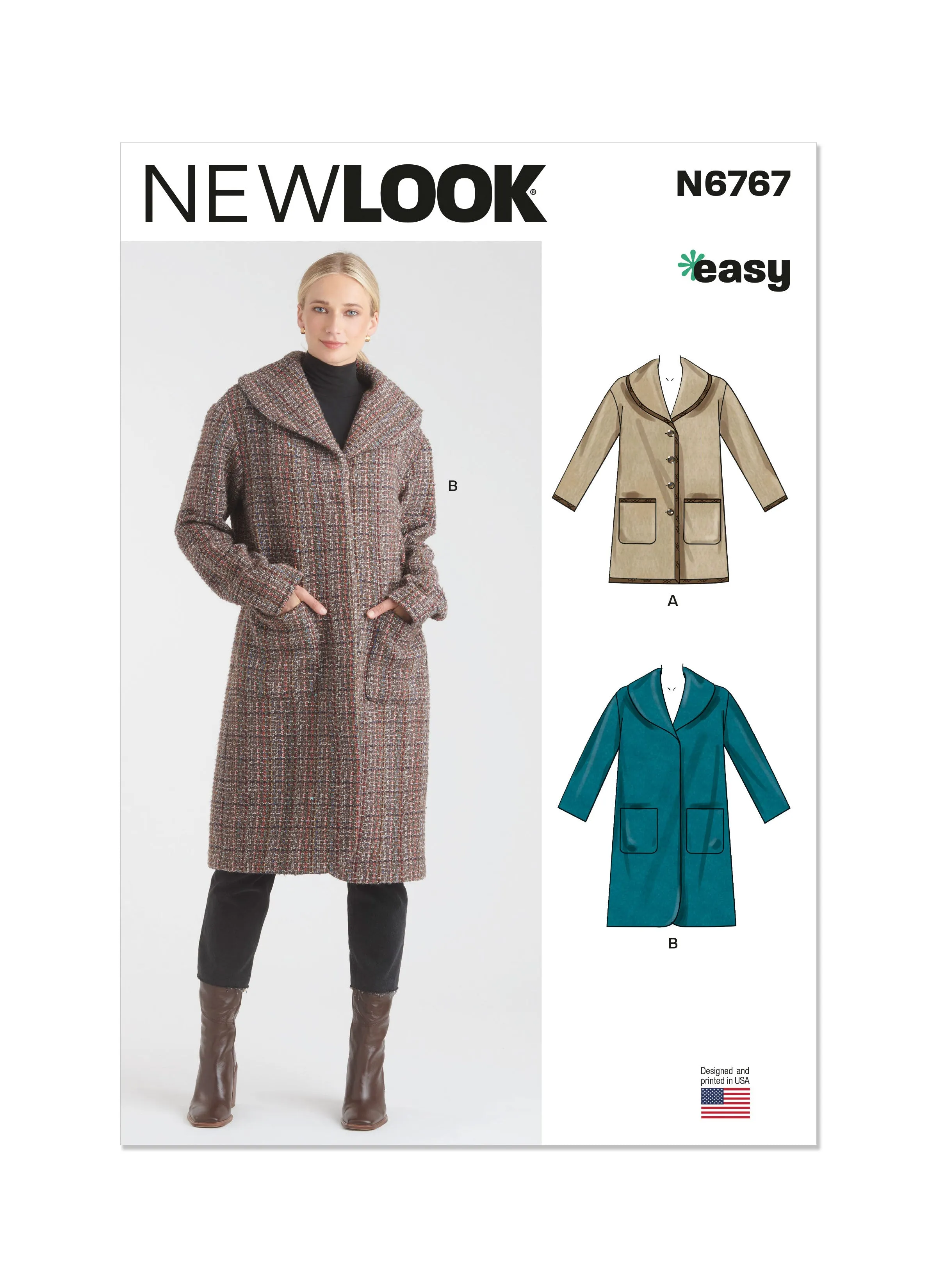 New Look Sewing Pattern 6767 Misses' Coats