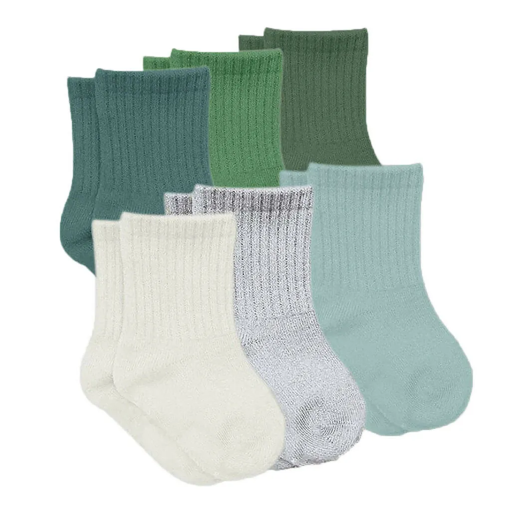 Newborn Girl's Cotton Ankle-Hi Socks