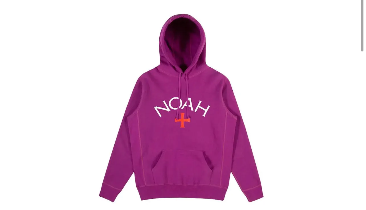 Noah Core Logo Hoodie Magenta