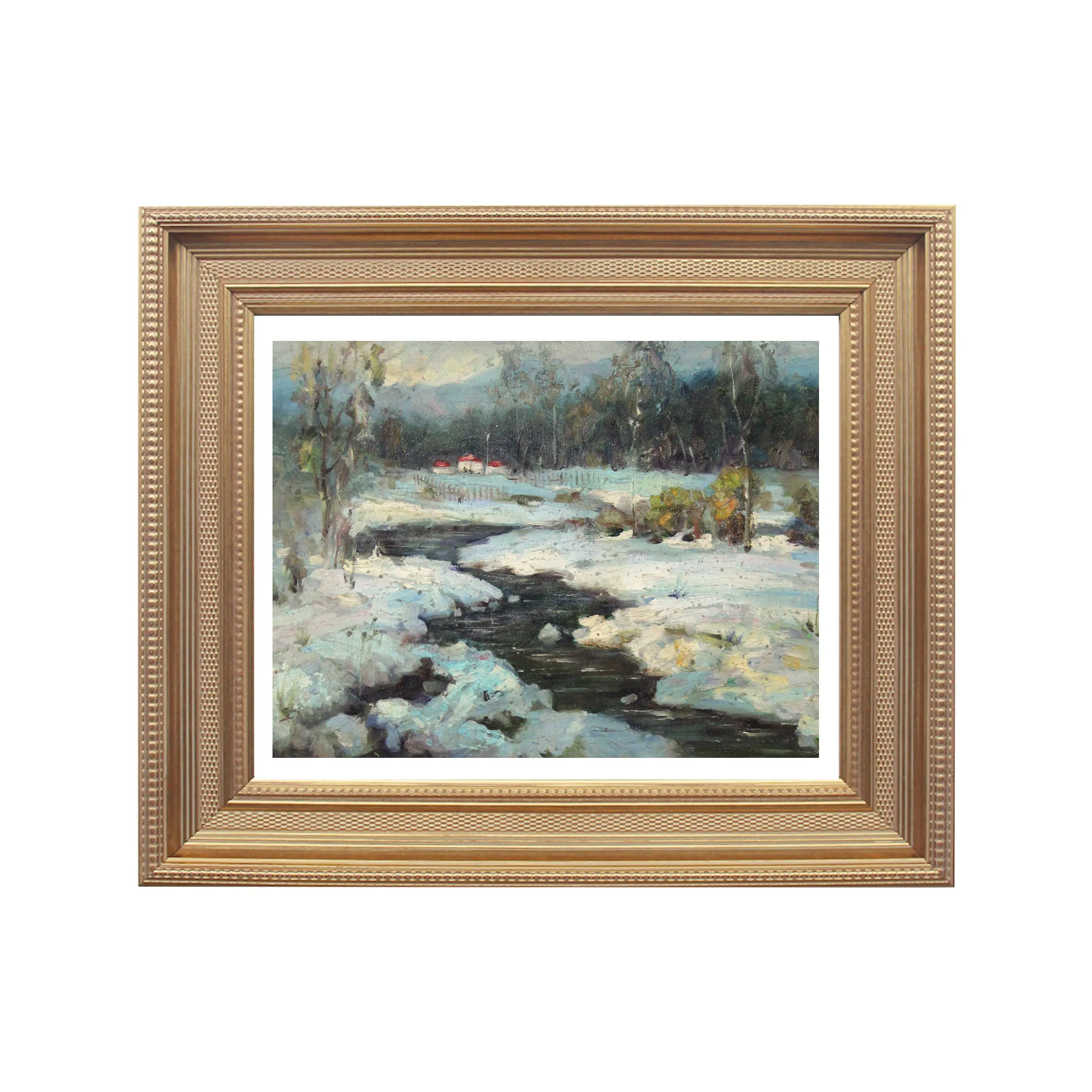 Oil Painting Winter Scene