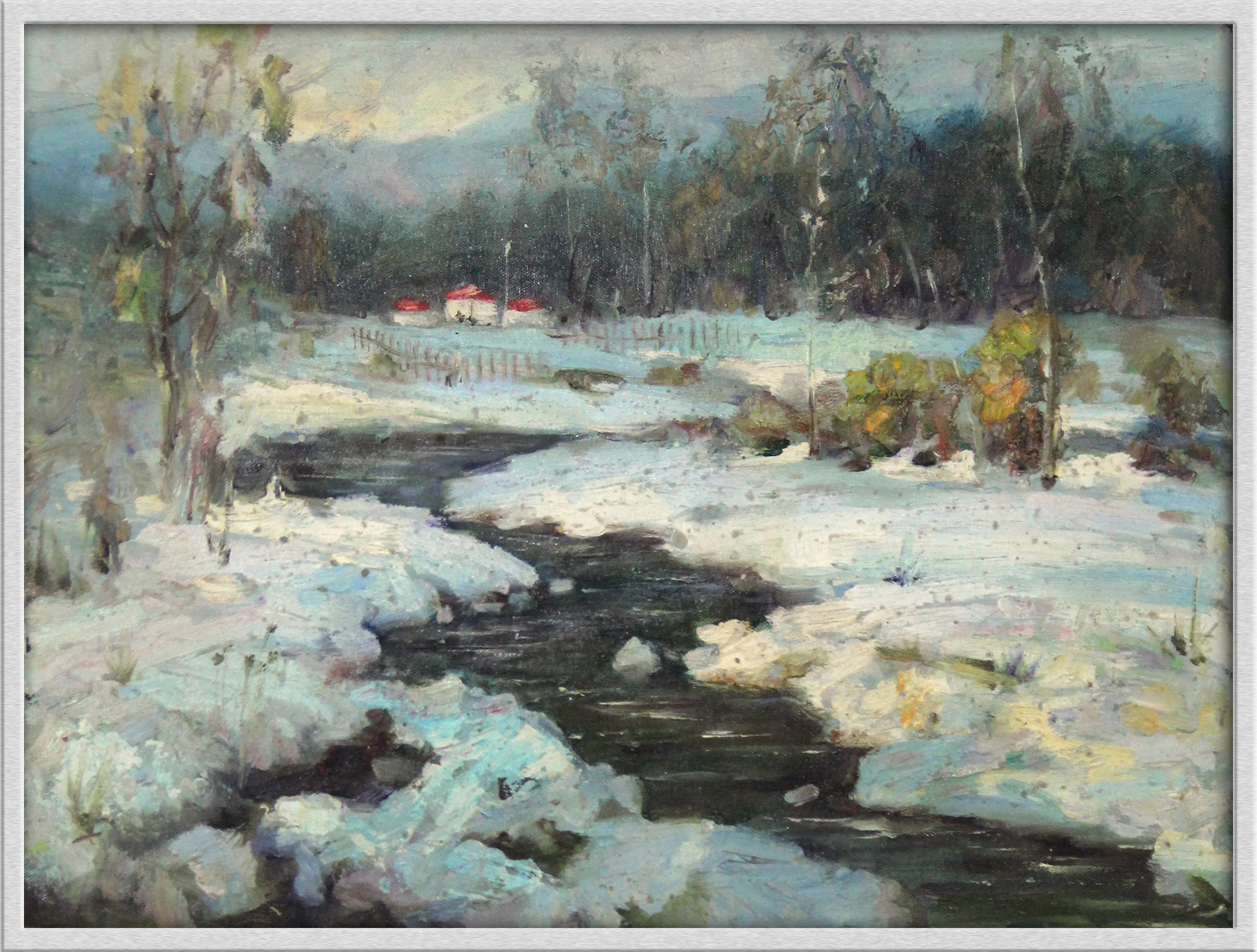 Oil Painting Winter Scene